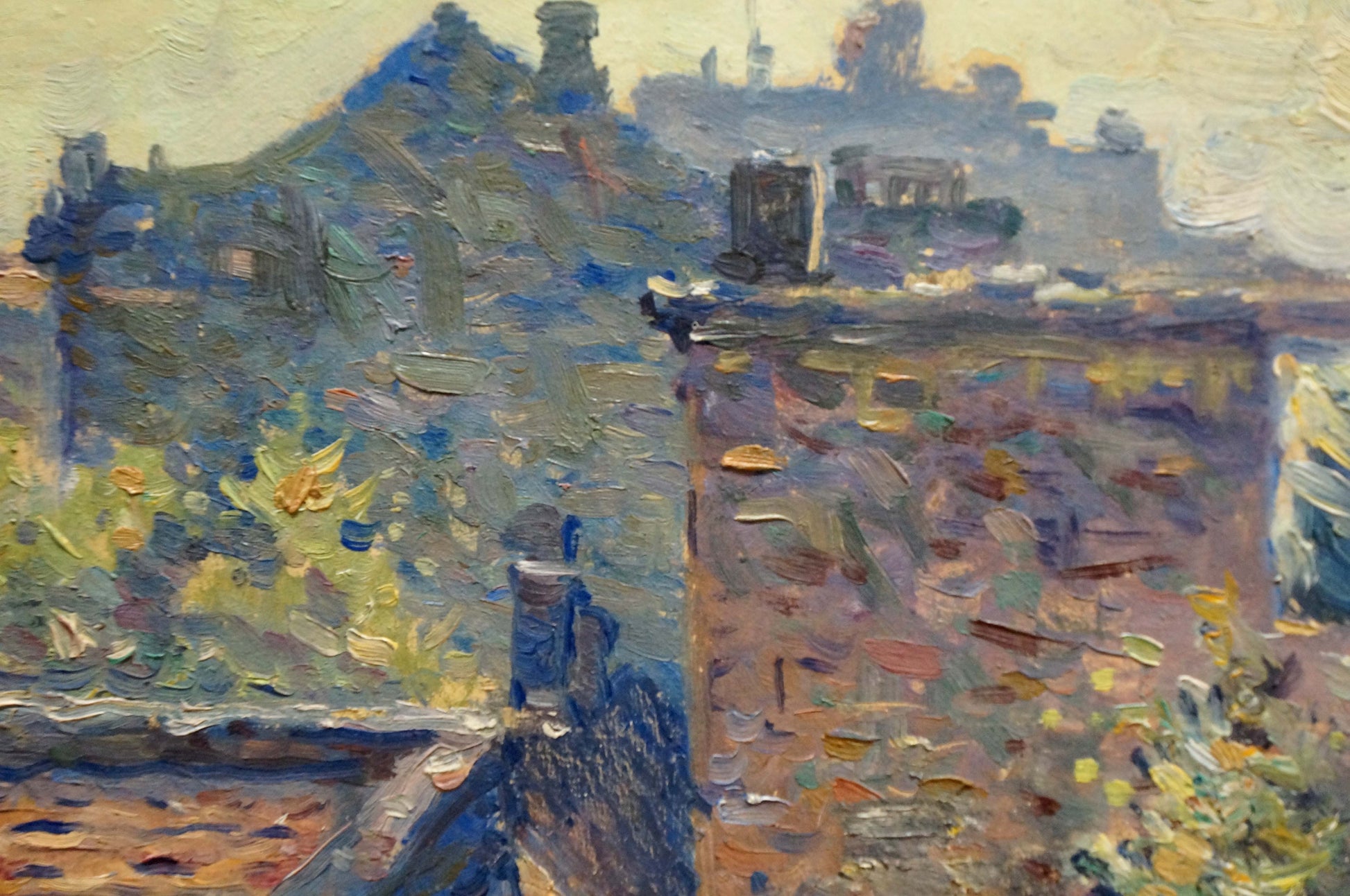 Impressionistic oil painting of Odessa cityscape by artist