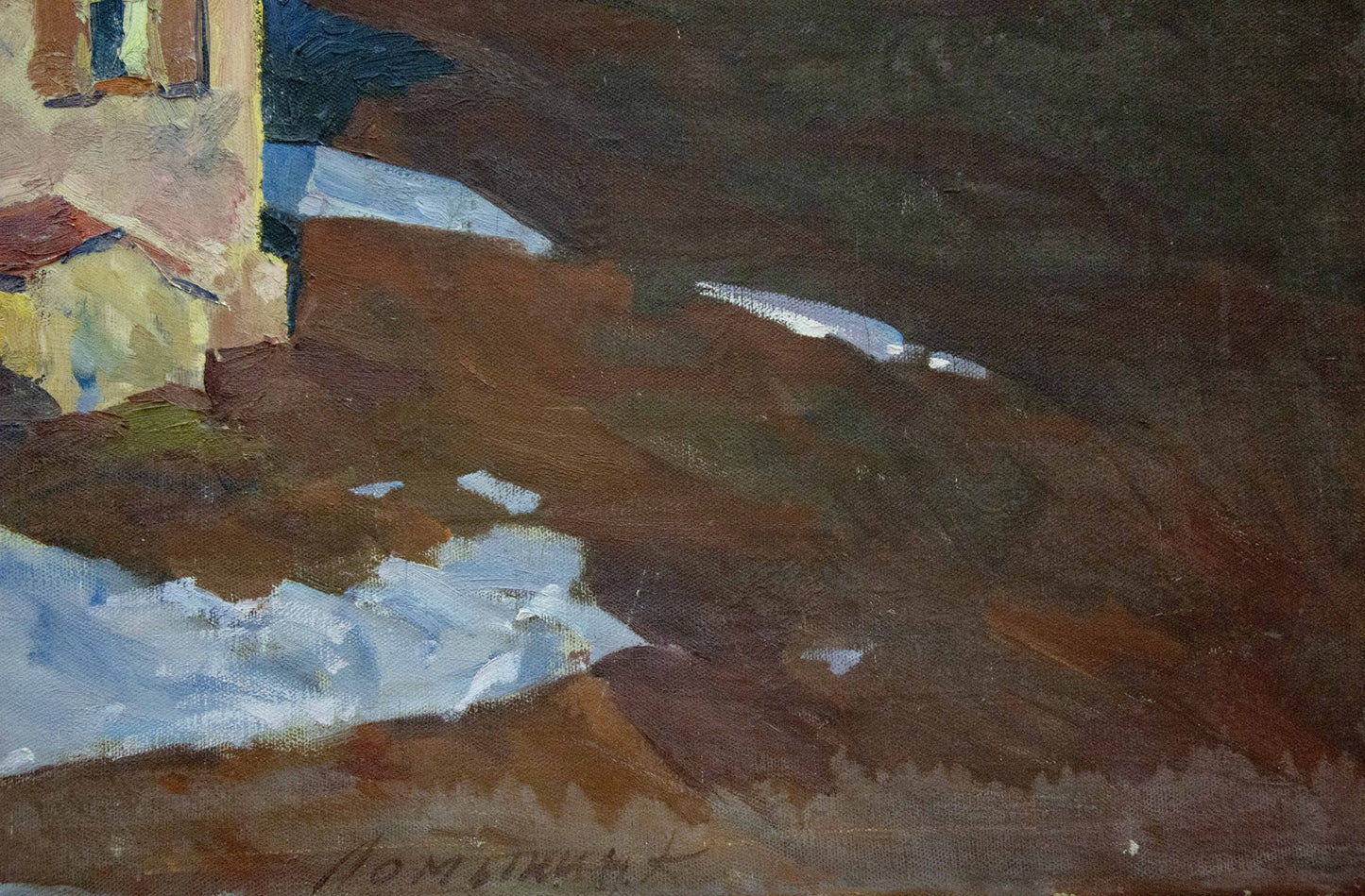Oil painting Spring flood by Lomykin Konstantin Matveevich