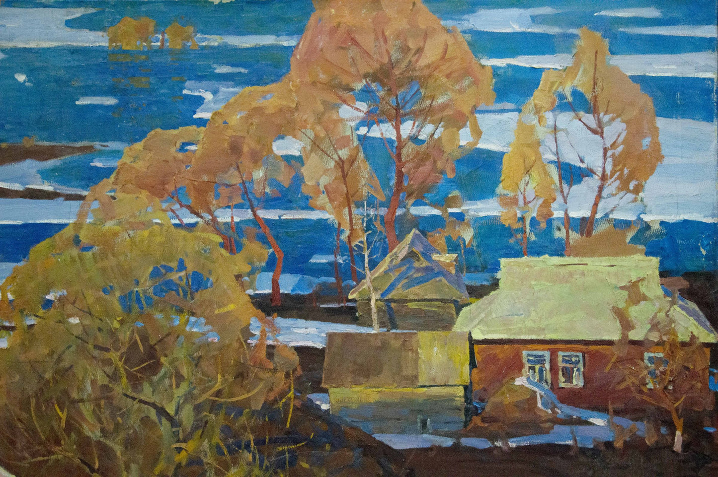 Oil painting Spring flood by Lomykin Konstantin Matveevich