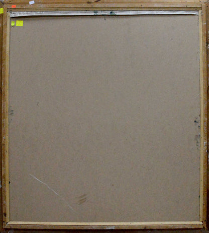 Back of Sergey Dupliy Flowers in the Dark oil painting canvas with wooden frame