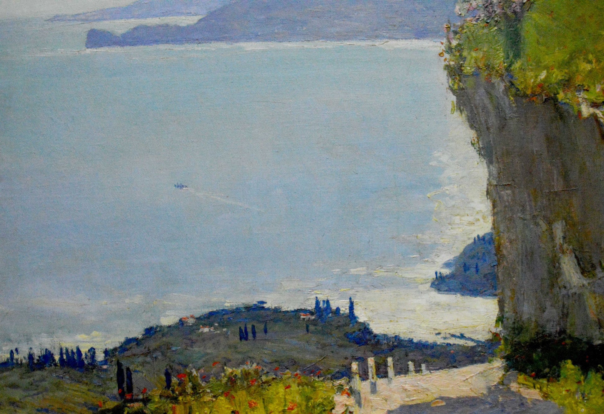 Serene coastal oil painting On the Mountain by Ivan Alekseevich Vladimirov