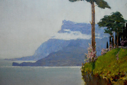 Serene impressionistic oil painting On the Mountain by Ivan Vladimirov