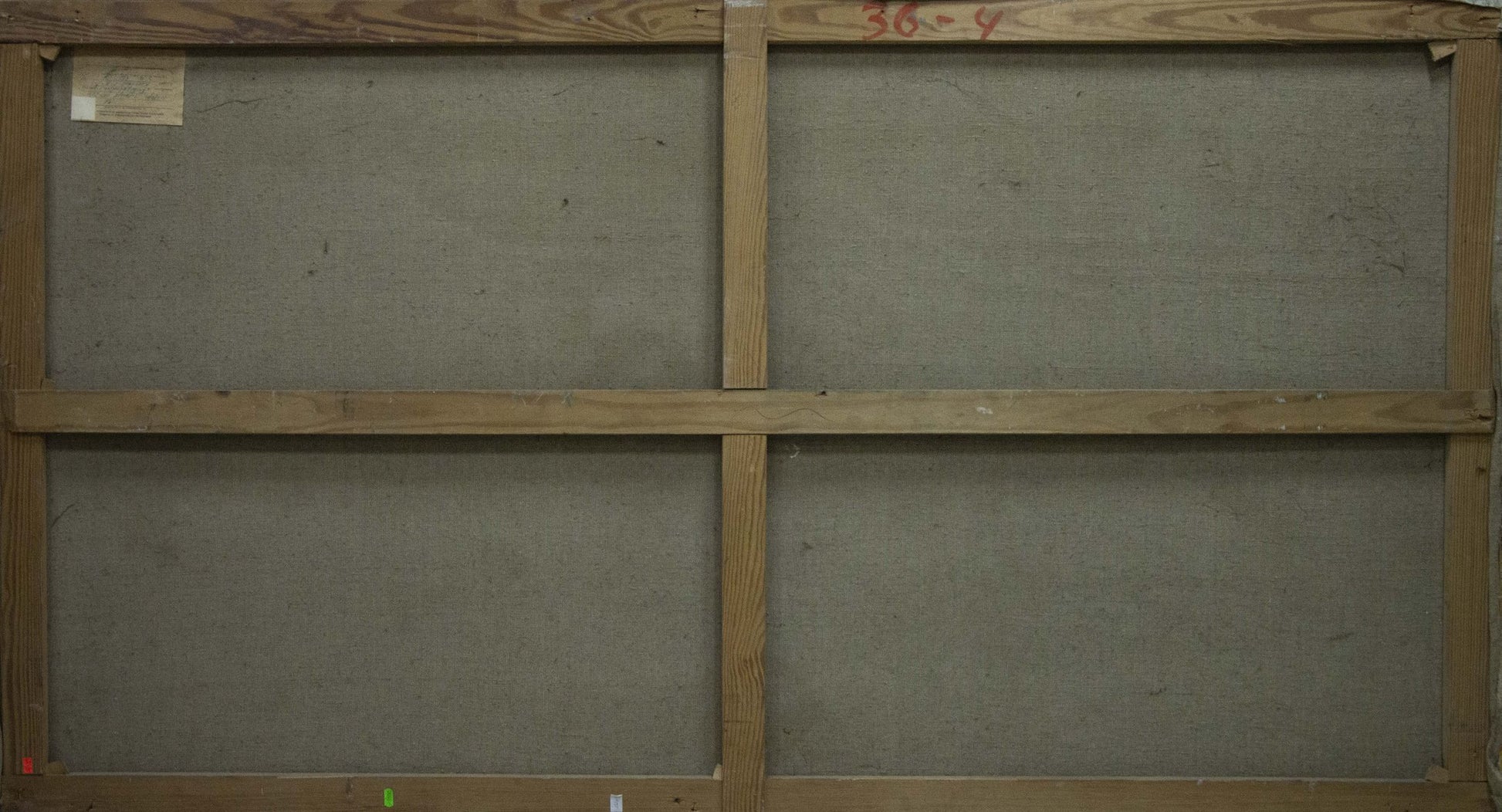 Back of 4-panel wooden-framed canvas by Koshevoi Stepan Lvovich