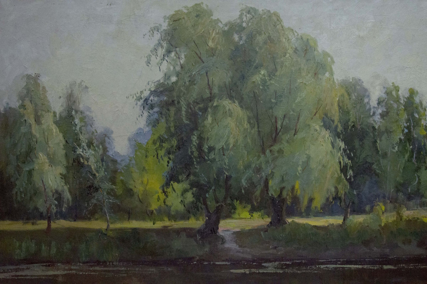 Serene willow trees oil painting by Nepiypivo Vasily Ignatievich