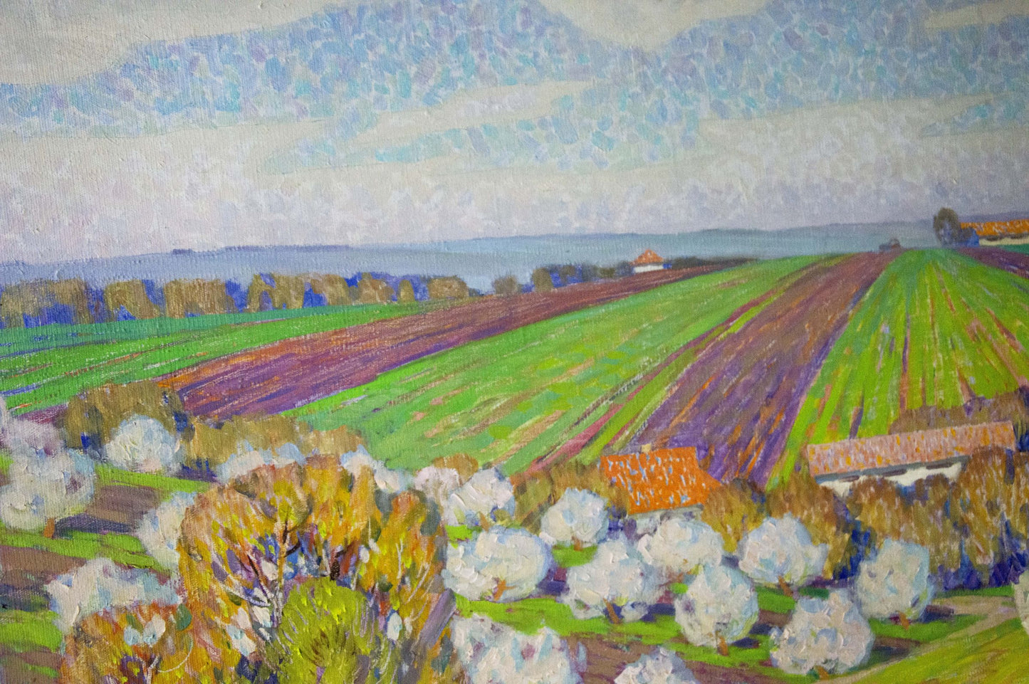 Vibrant impressionist oil painting Blooms by Zlyden Yuri Fedorovich