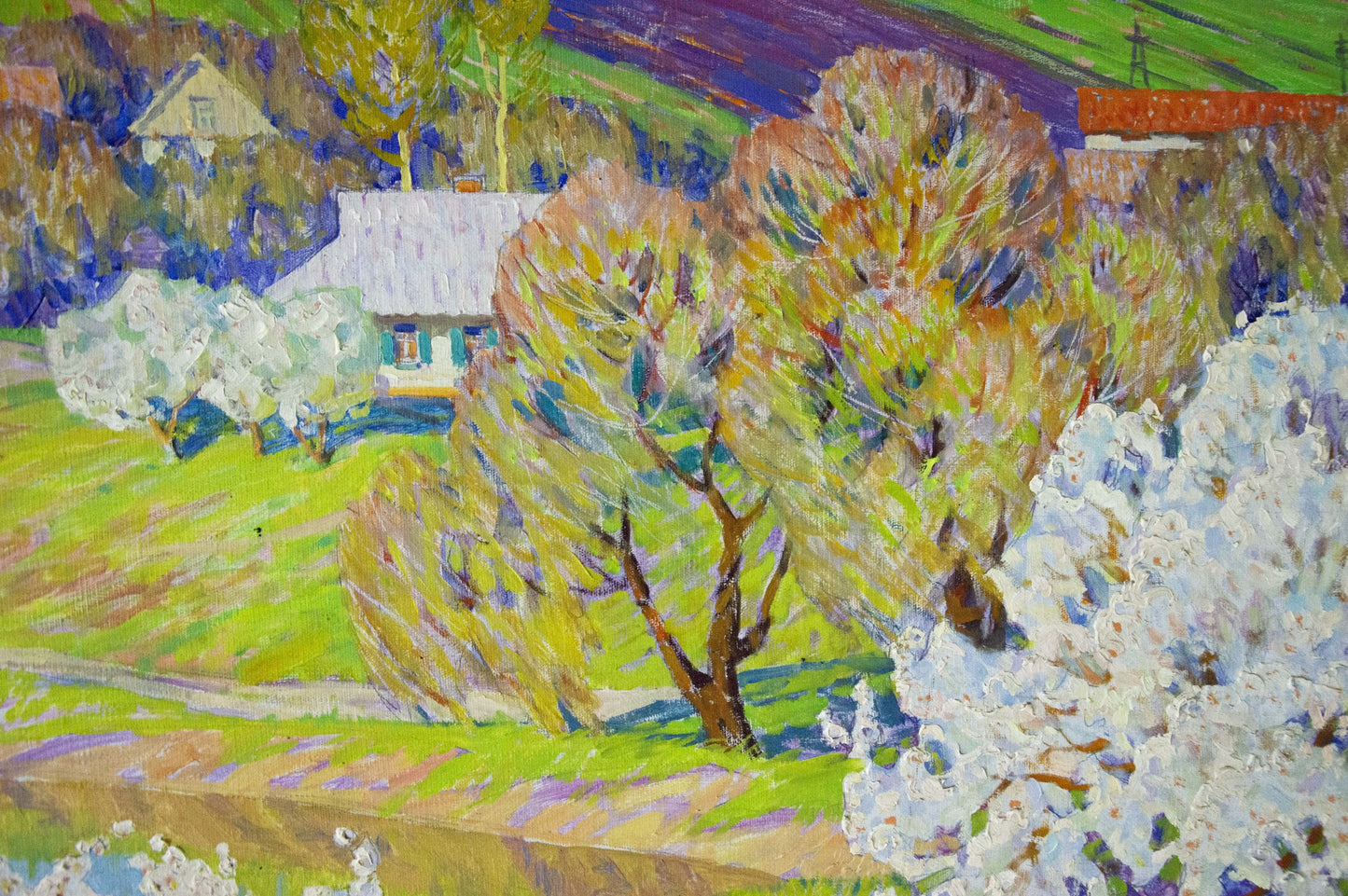 Vibrant impressionist oil painting Blooms by Zlyden Yuri Fedorovich