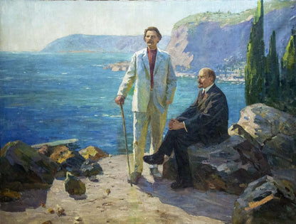 Oil painting Meeting with Lenin by Kogan-Shats Matvey Borisovich