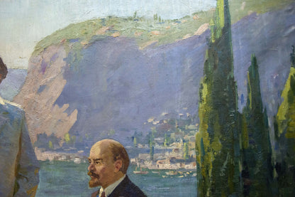 Oil painting Meeting with Lenin by Kogan-Shats Matvey Borisovich