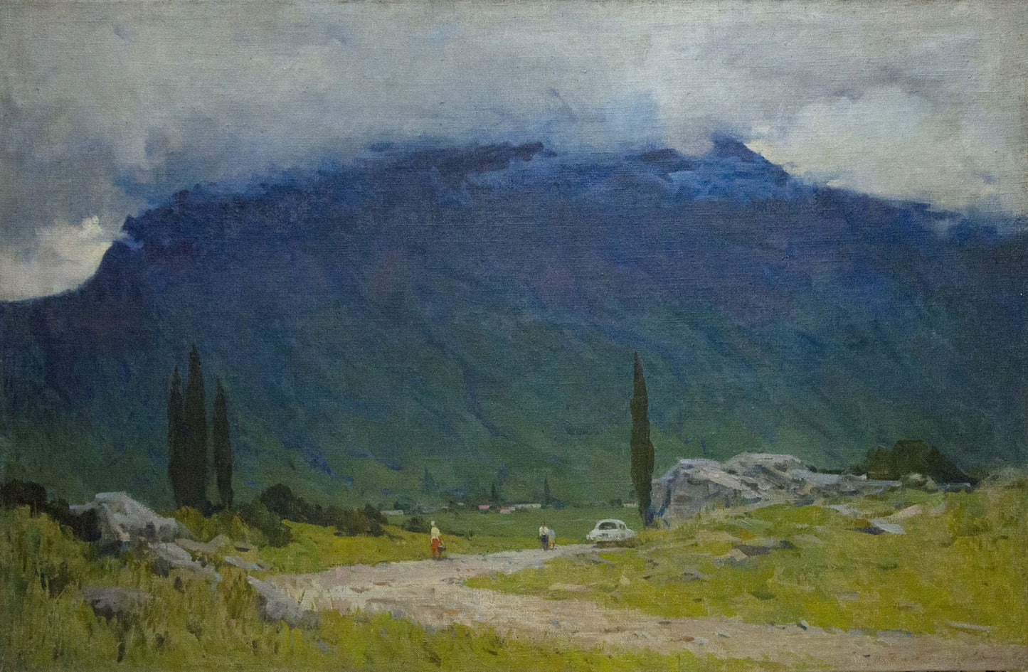 Oil painting of majestic mountain landscape by Bondarenko Vladimir Ivanovich