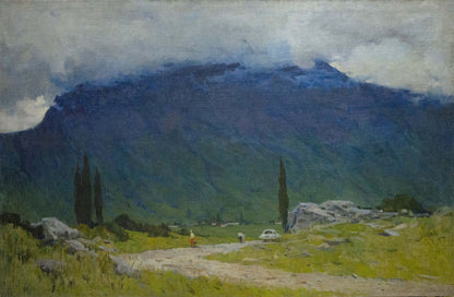 Oil painting of majestic mountain landscape by Bondarenko Vladimir Ivanovich