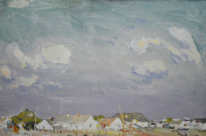 Sulimenko Petr Stepanovich oil painting of coastal fishing village