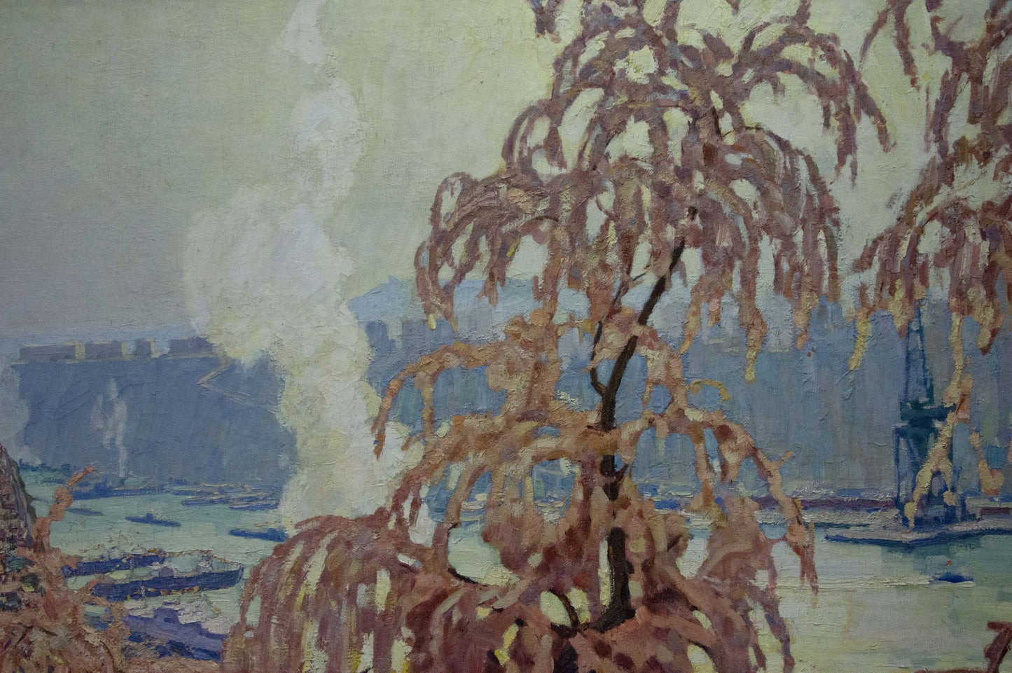 May Day in S. presented on canvas by Sergey Sidorovich Vladimirov in oil
