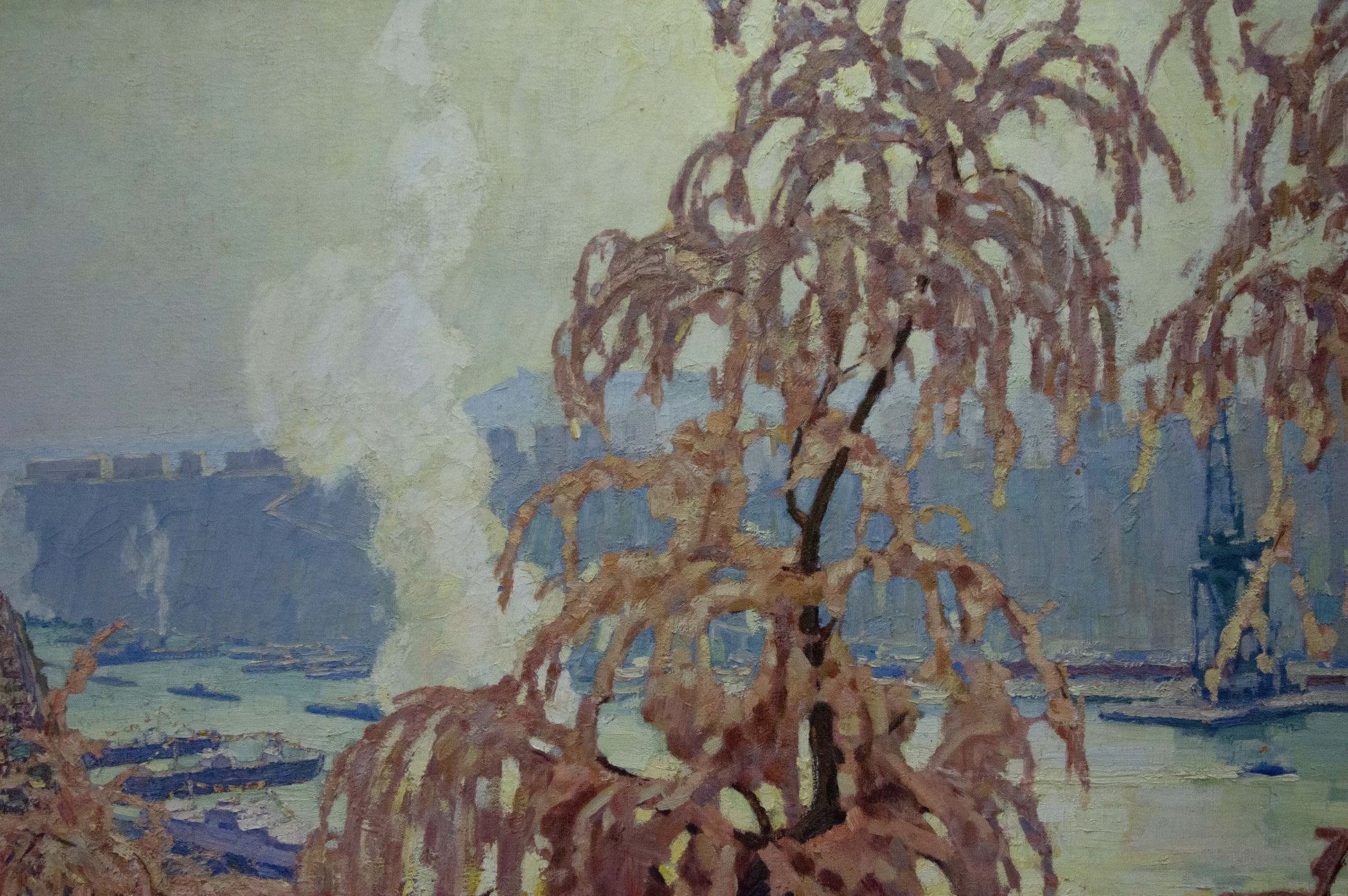 May Day in S. presented on canvas by Sergey Sidorovich Vladimirov in oil