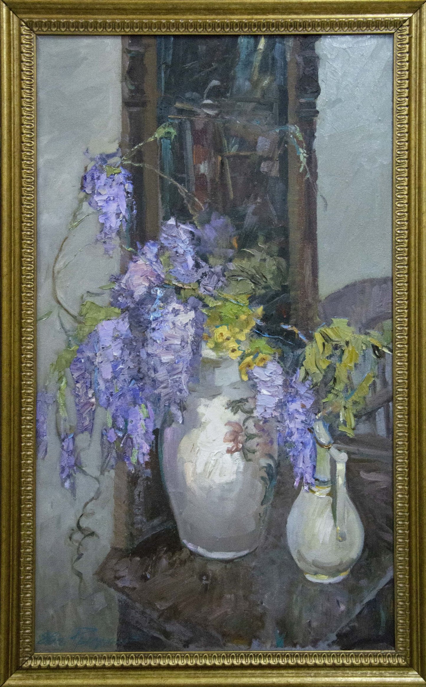 Oil painting Still Life with Wisteria by Ryman Evgeny Nikolaevich