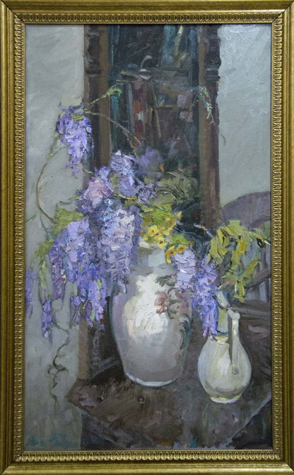 Oil painting Still Life with Wisteria by Ryman Evgeny Nikolaevich