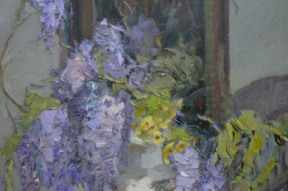Oil painting Still Life with Wisteria by Ryman Evgeny Nikolaevich
