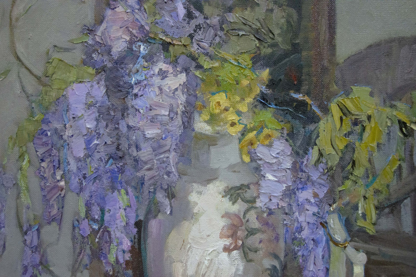 Oil painting Still Life with Wisteria by Ryman Evgeny Nikolaevich