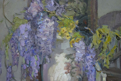 Oil painting Still Life with Wisteria by Ryman Evgeny Nikolaevich