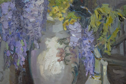 Oil painting Still Life with Wisteria by Ryman Evgeny Nikolaevich