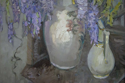 Oil painting Still Life with Wisteria by Ryman Evgeny Nikolaevich