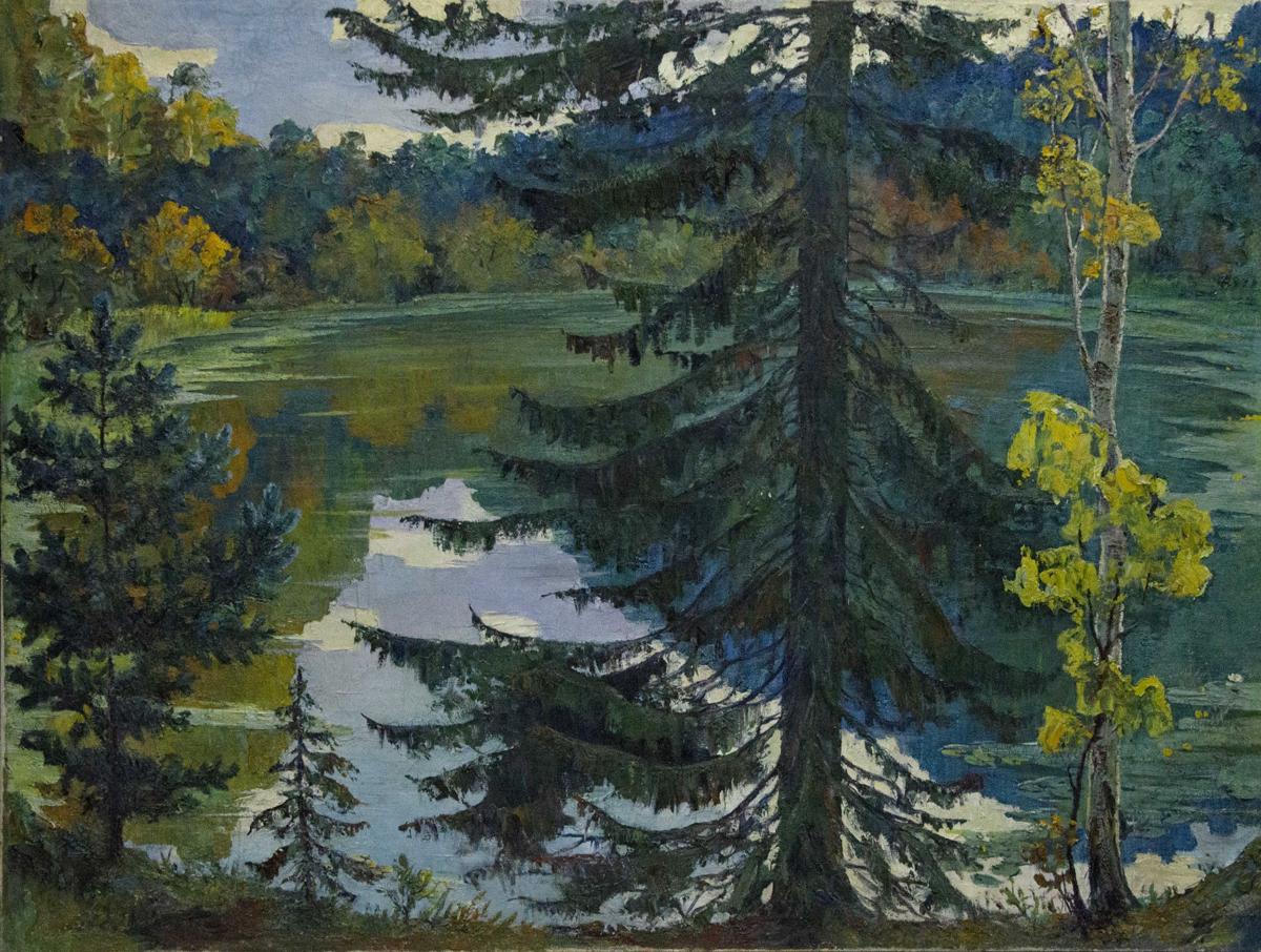 Serene Forest Lake oil painting by Khokhrin Valentin Petrovich