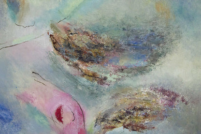 Abstract oil painting Selfies by Strulev Evgeny Alekseevich in pastel hues