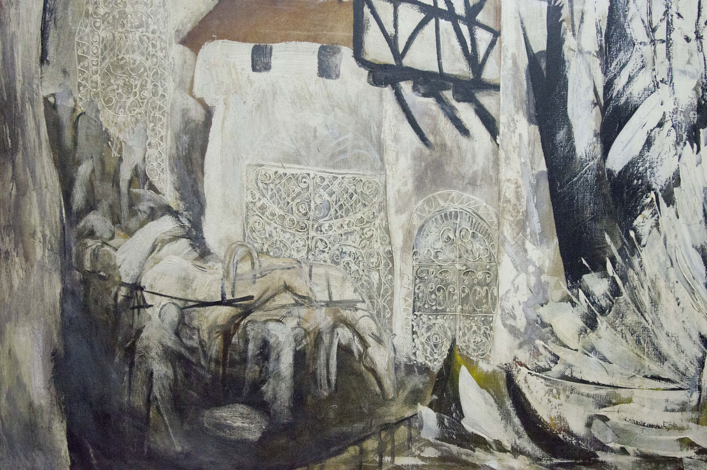 Abstract oil painting of ornate arched doorway by Zebek Nelli Petrovna