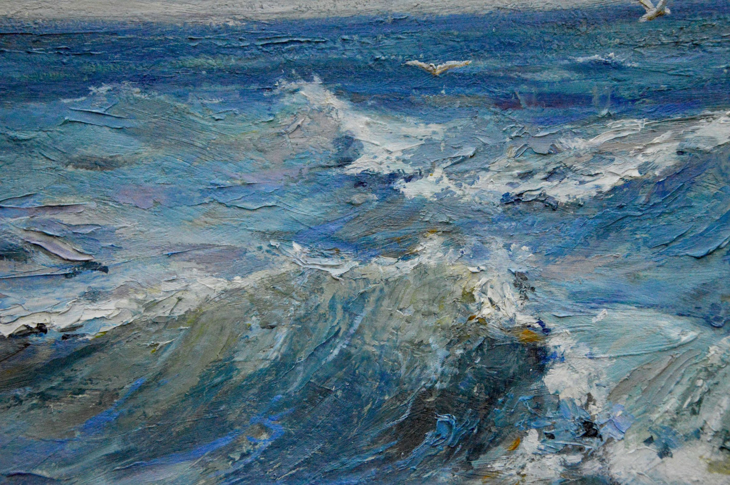Oil painting Raging sea by Bakaev Sergey Ivanovich with dynamic waves