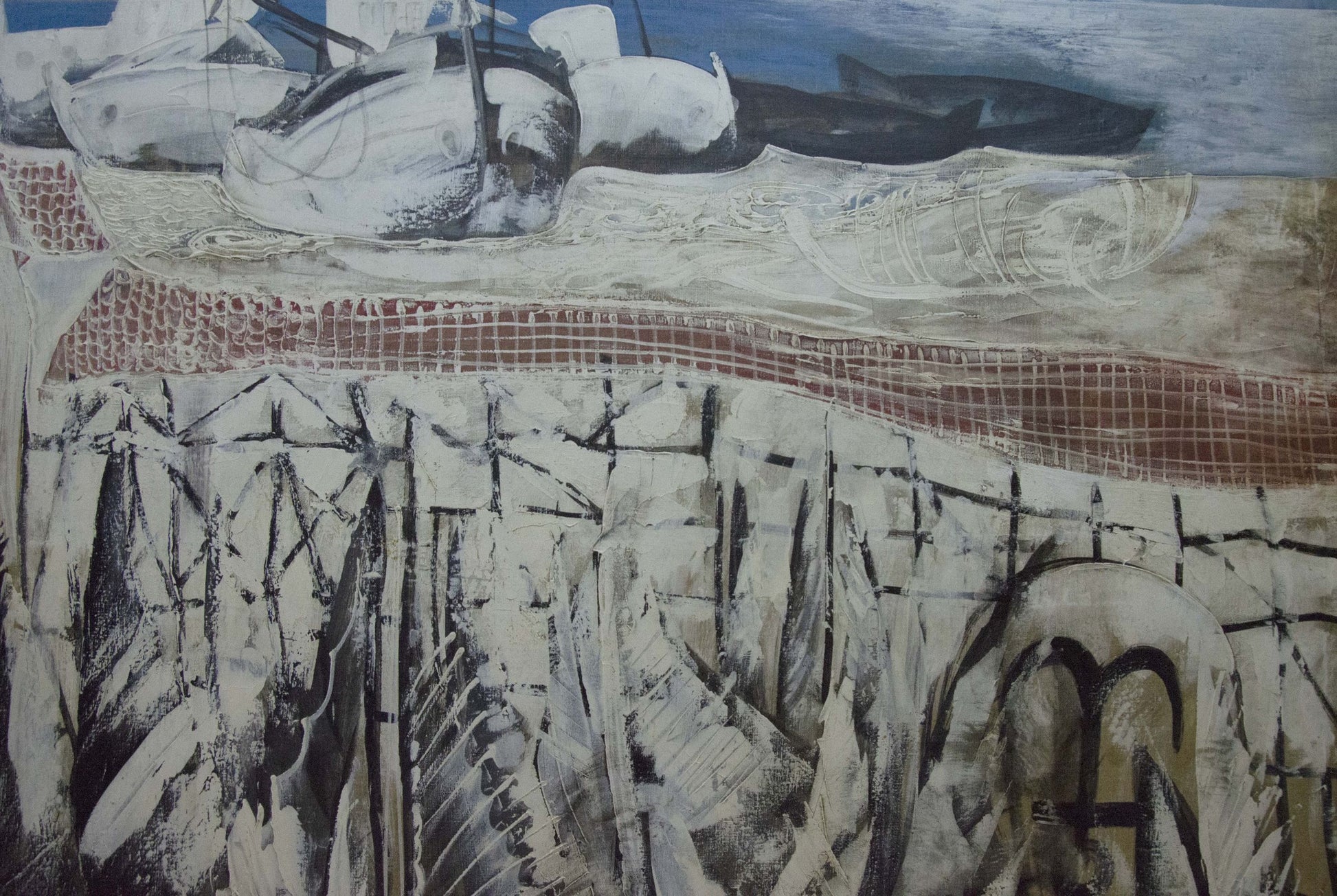 Abstract House by the Shore oil painting by Zebek Nelli Petrovna
