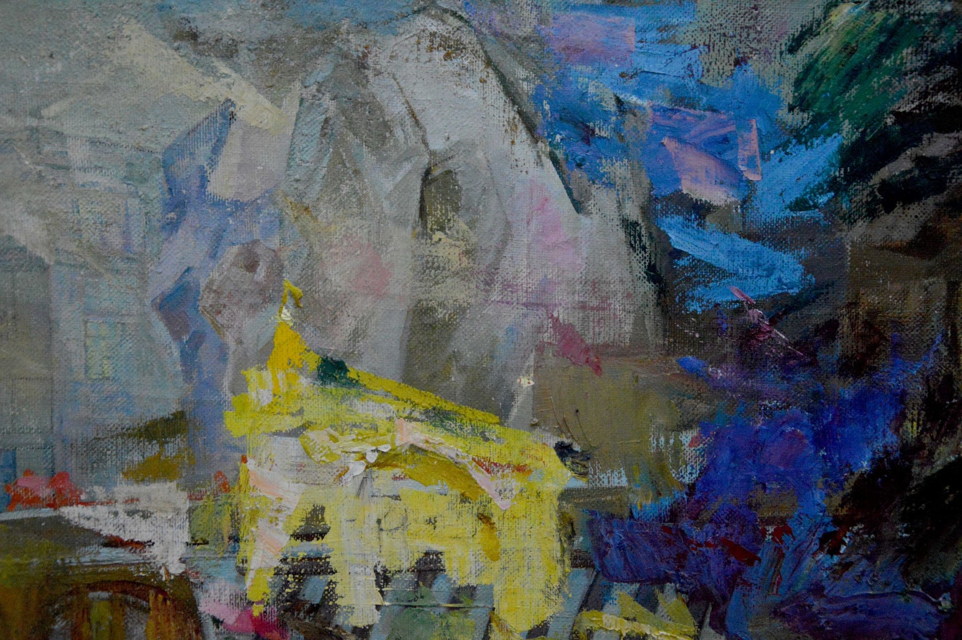 Oil painting Daylight by Lapunov G.A. with yellow, blue, purple strokes