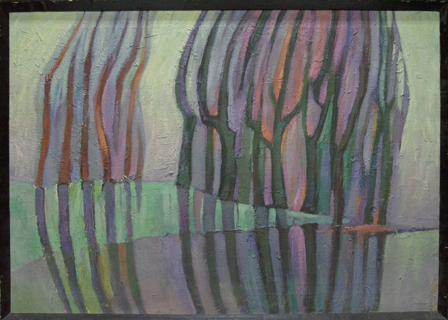 Tempera painting November by Khvedchuk Leonid Vladimirovich, abstract textured strokes