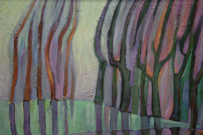 Abstract tempera painting November by Khvedchuk Leonid Vladimirovich
