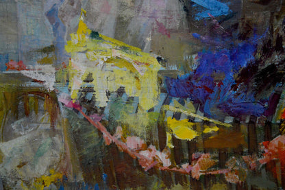 Oil painting Daylight by Lapunov G.A. with yellow, blue, pink strokes