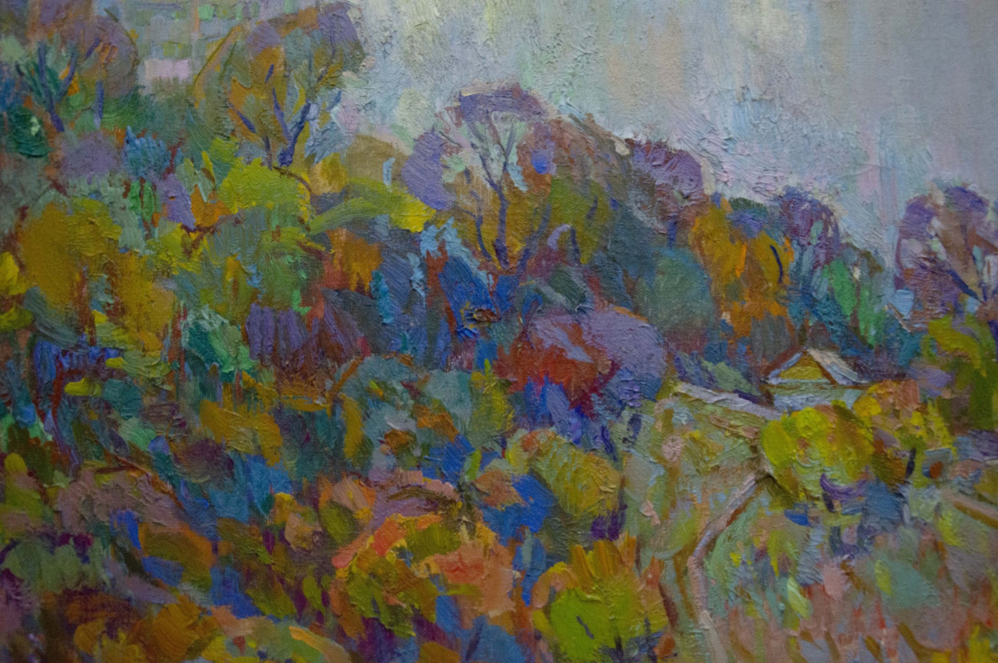 Vibrant impressionist forest oil painting by Chegodar Vasily Dmitrievich