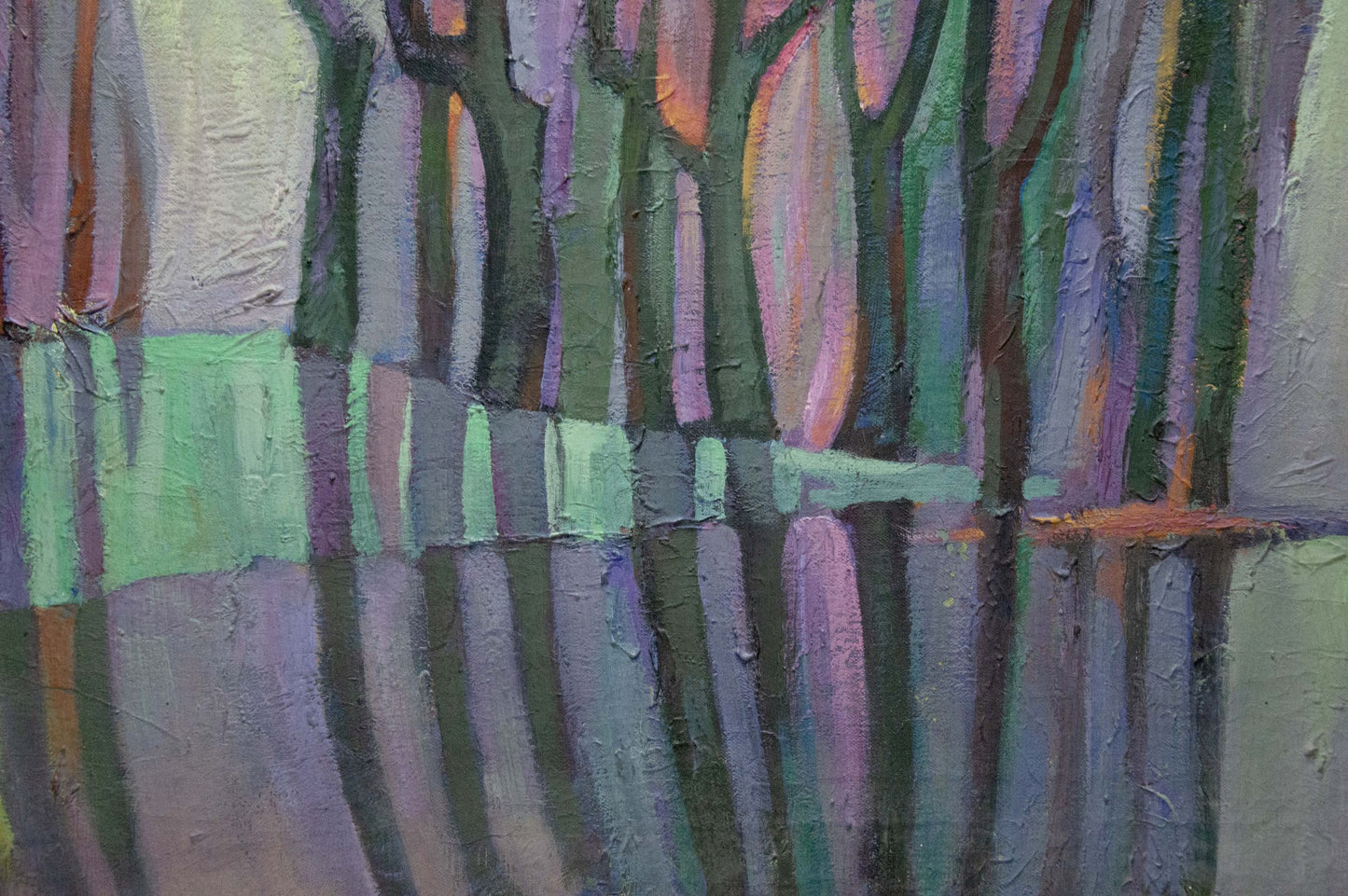 Tempera painting November by Khvedchuk Leonid Vladimirovich: abstract trees