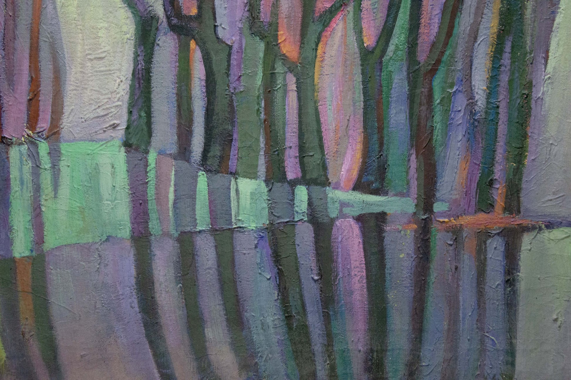 Tempera painting November by Khvedchuk Leonid Vladimirovich: abstract trees