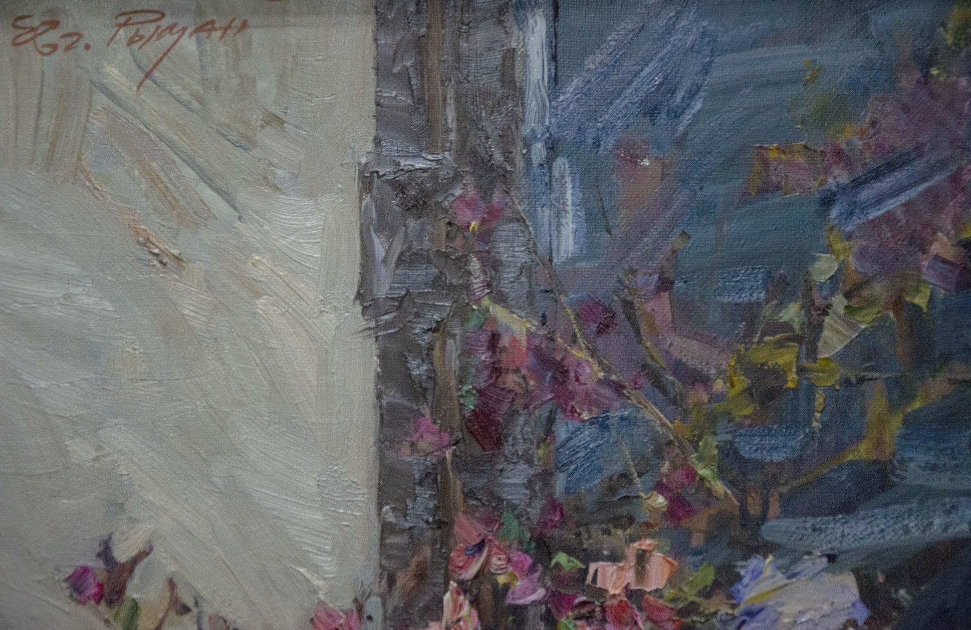 Oil painting Still life by the night window by Evgeny Ryman