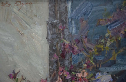 Oil painting Still life by the night window by Evgeny Ryman