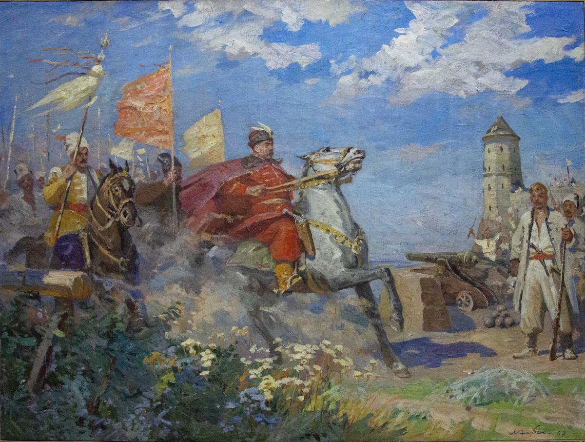 Oil painting Cossacks are coming by Khodchenko Lev Pavlovich