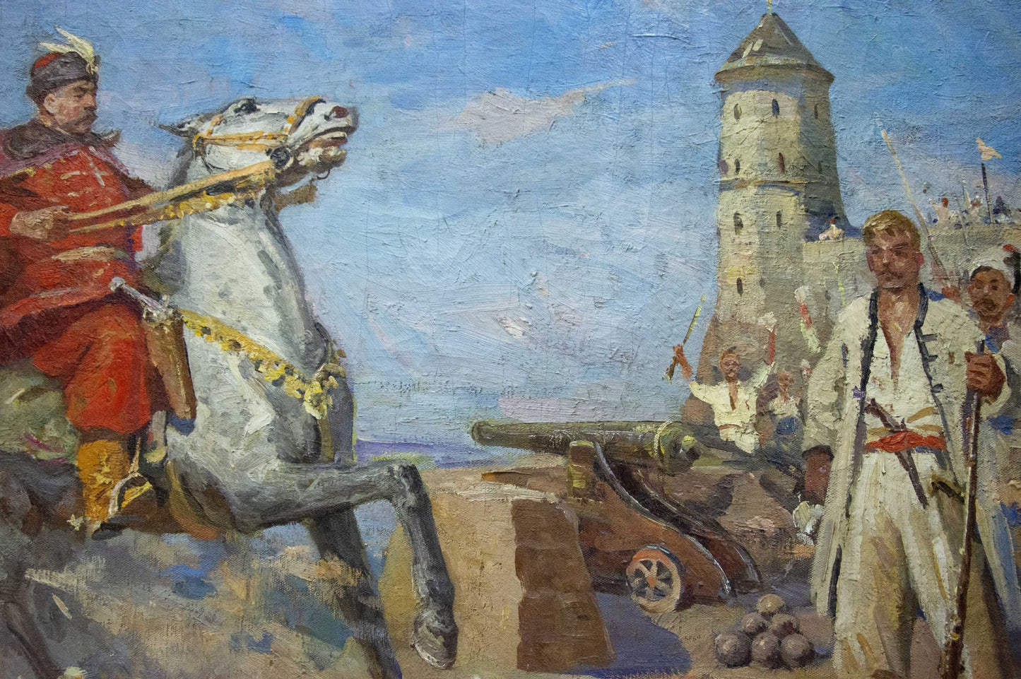 Oil painting Cossacks are coming by Khodchenko Lev Pavlovich