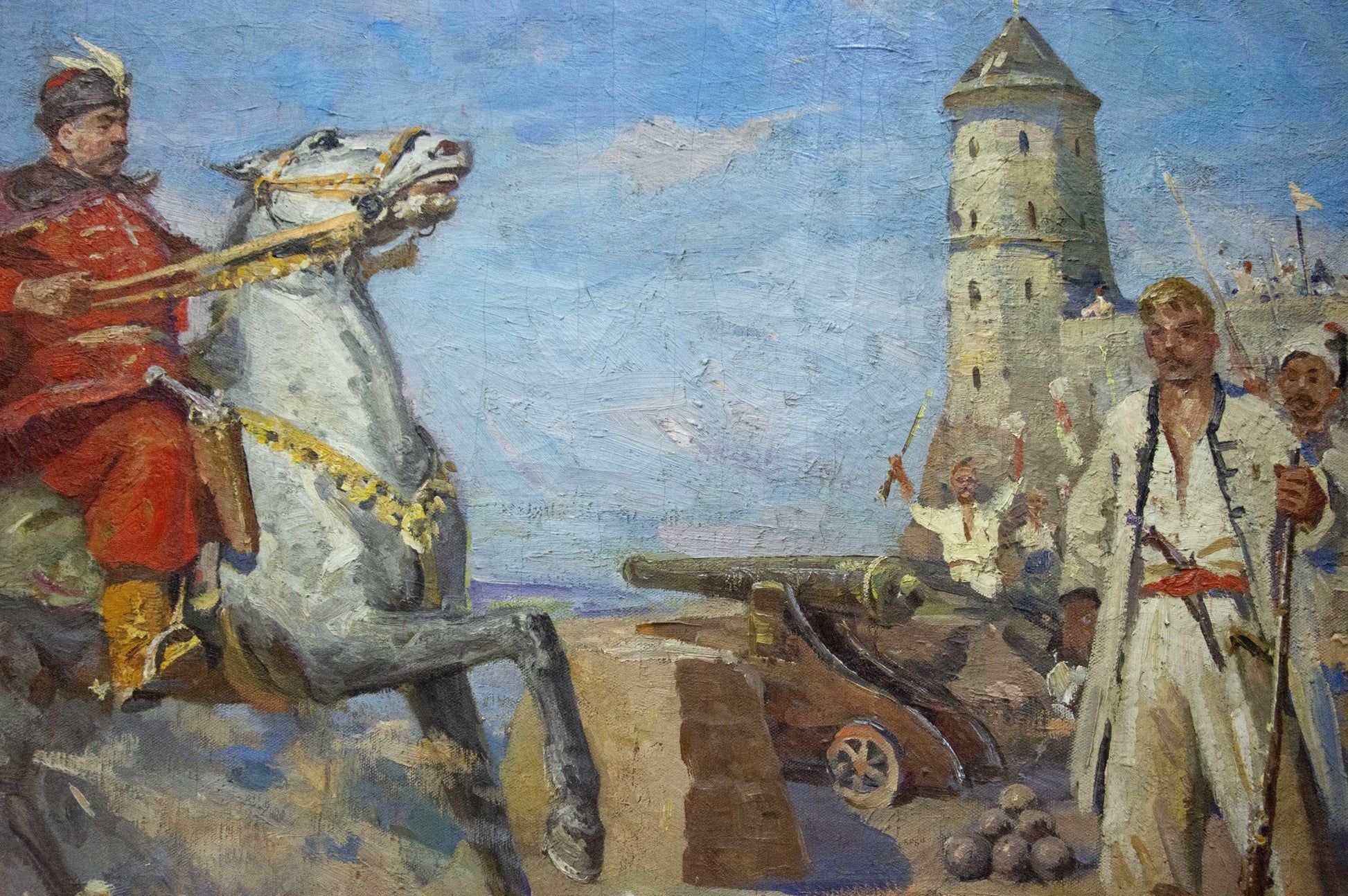 Oil painting Cossacks are coming by Khodchenko Lev Pavlovich