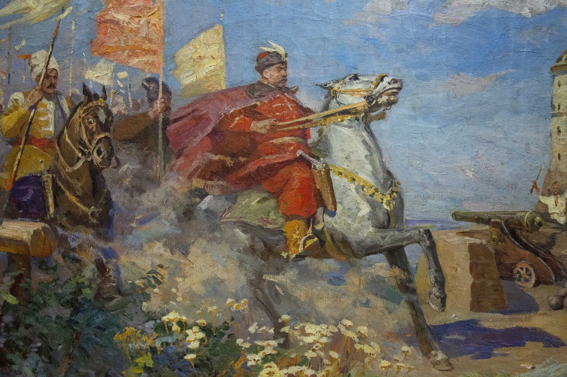 Oil painting Cossacks are coming by Khodchenko Lev Pavlovich