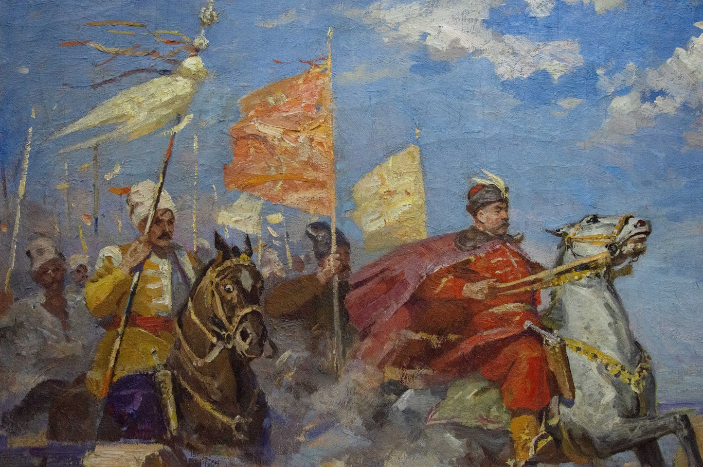 Oil painting Cossacks are coming by Khodchenko Lev Pavlovich