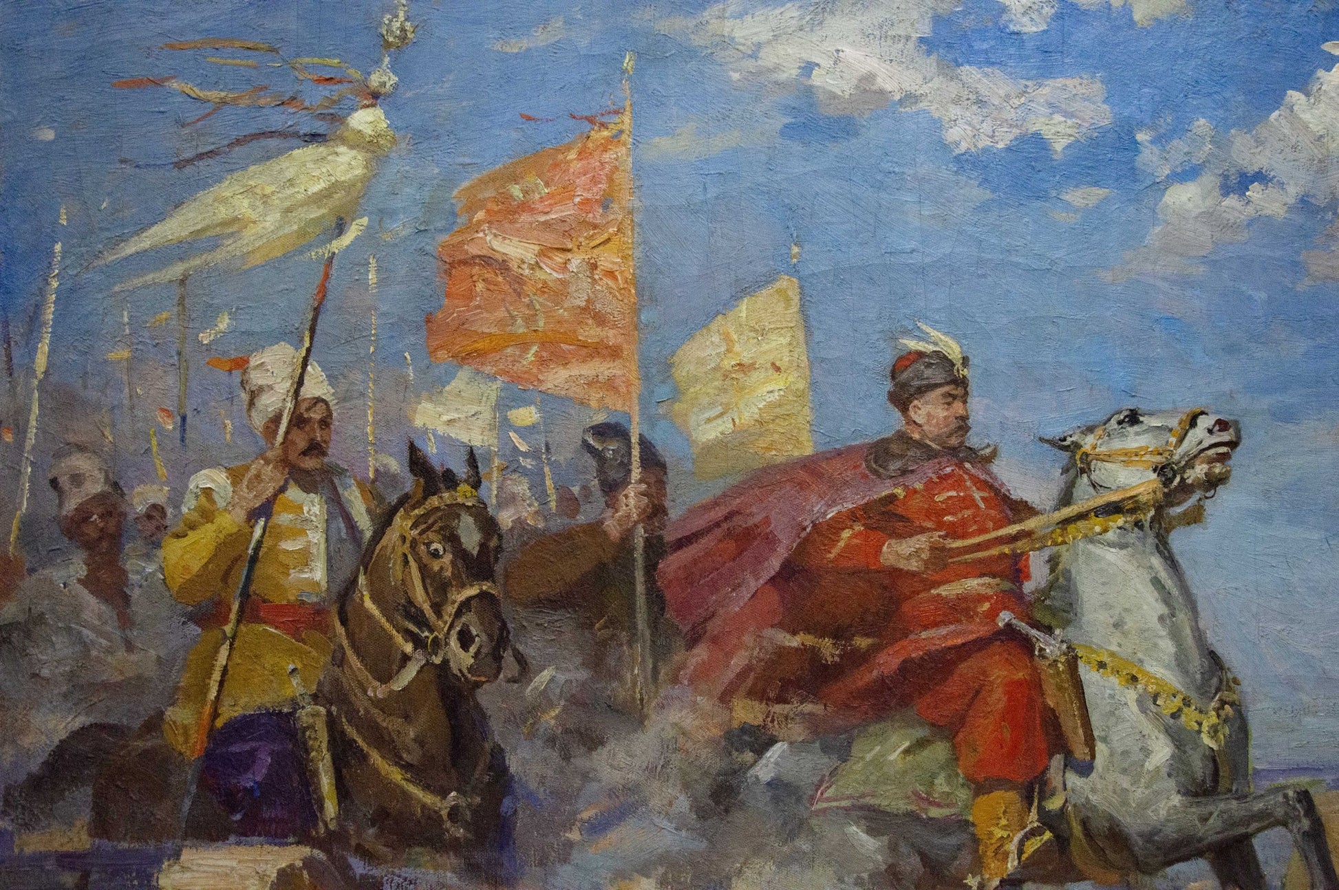 Oil painting Cossacks are coming by Khodchenko Lev Pavlovich