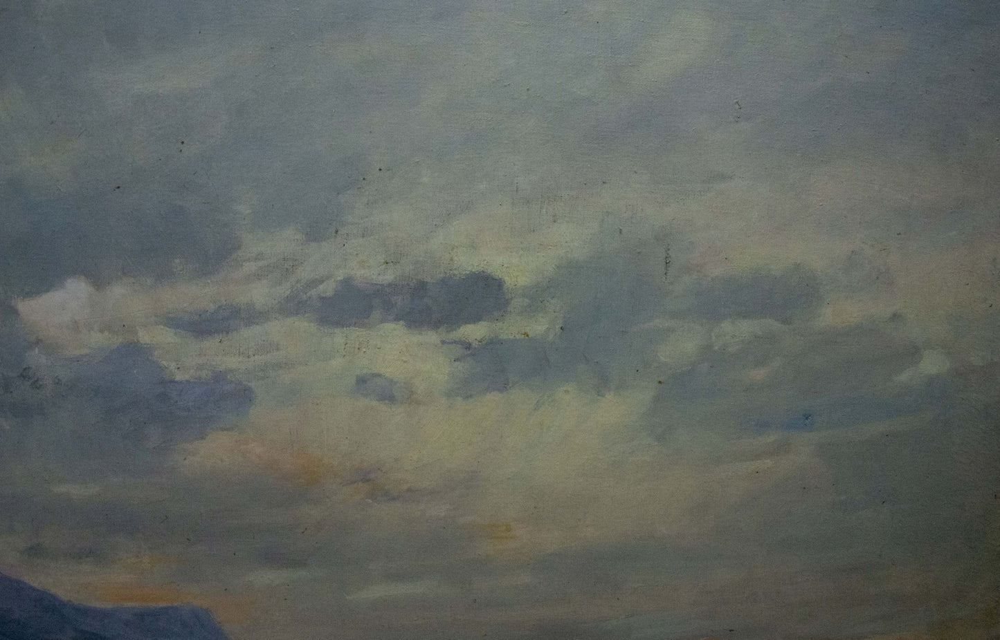 Oil painting of sea cloudy landscape by Sergey Basov, impressionistic sky