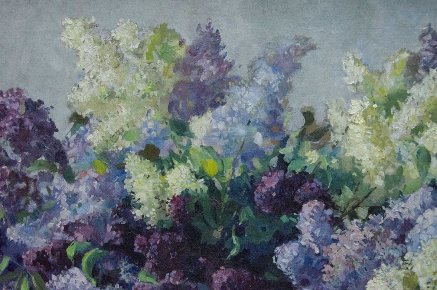 Vibrant oil painting of lilac blossoms by Volnenko Anatoly Nikonovich