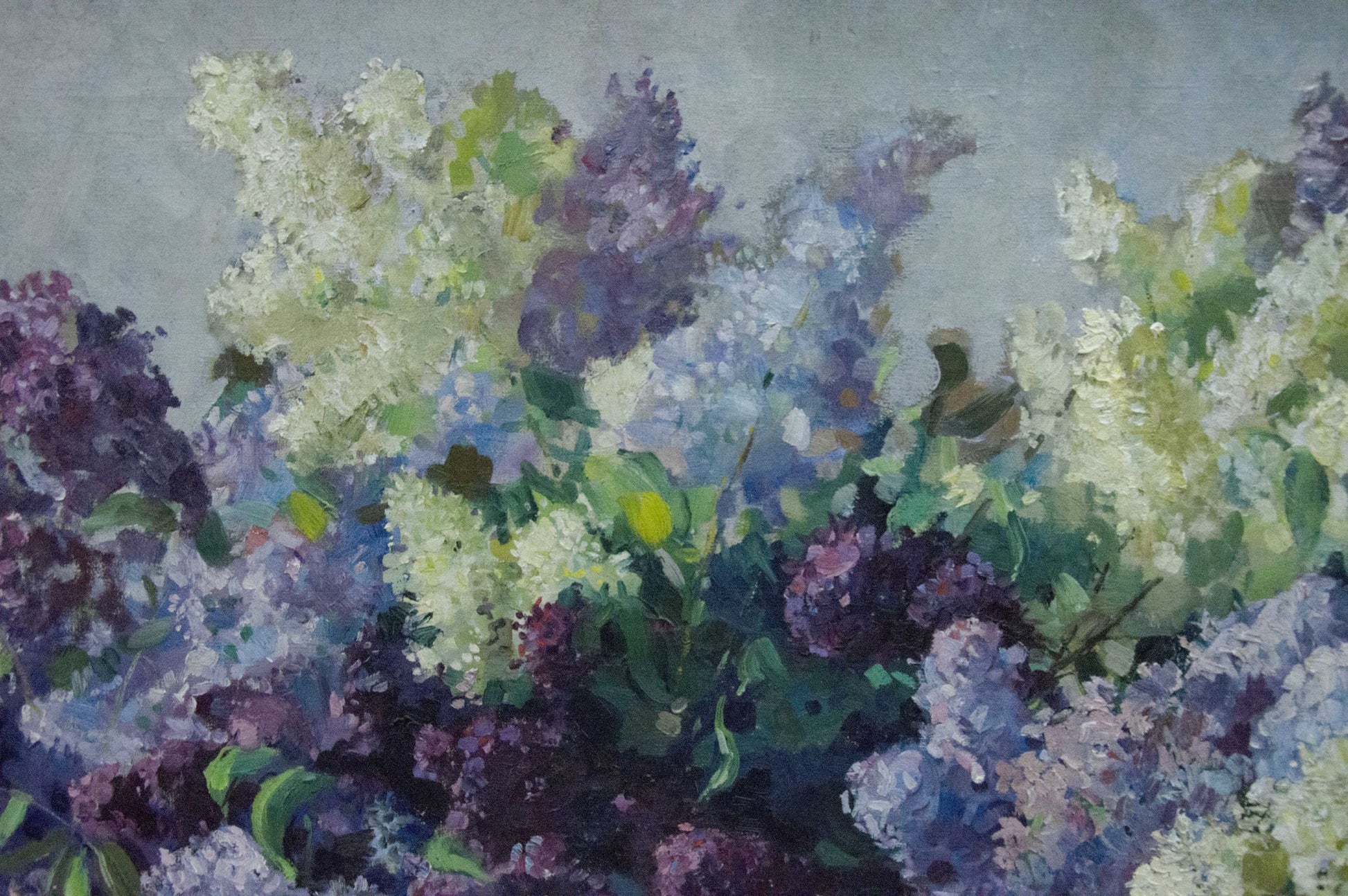 Vibrant oil painting of lilac blossoms by Volnenko Anatoly Nikonovich