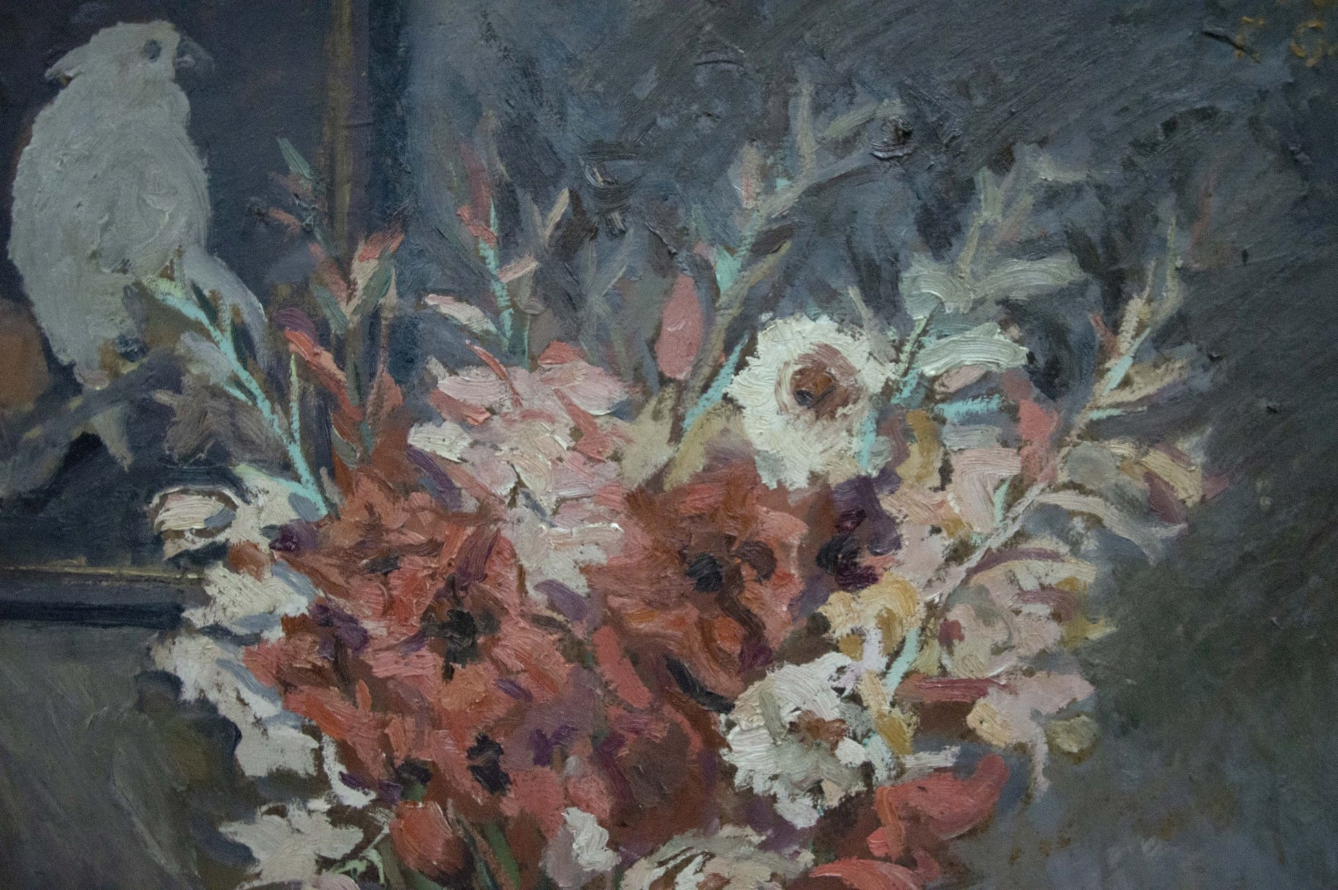 Oil painting of gladiolus bouquet by Smol’skiy Grigoriy Stepanovich