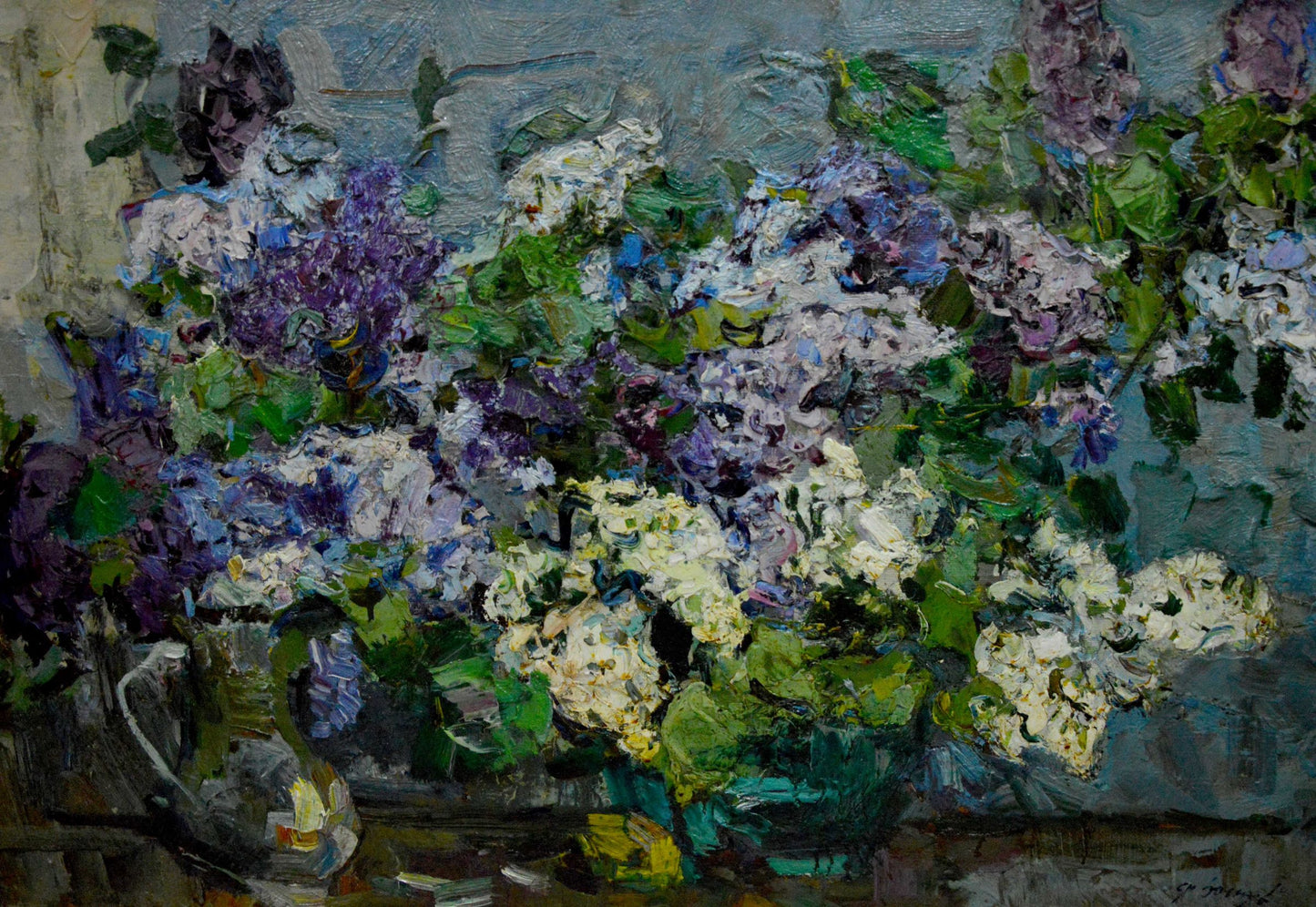 Oil painting of lilac bouquet by Zakharov Fedor Zakharovich
