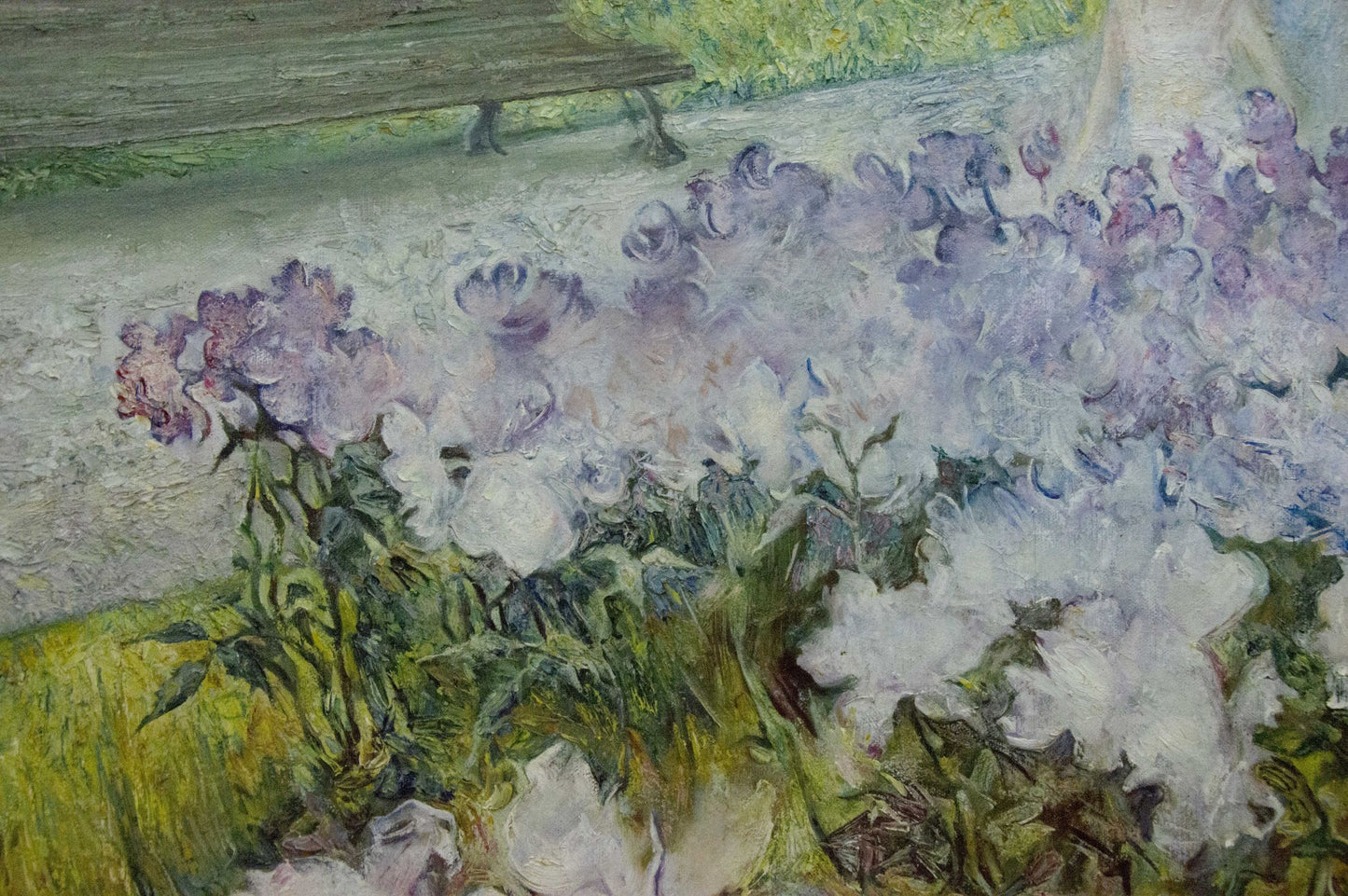 Vibrant purple and white peonies under peaceful sky by Antonchik Viktor Mikhailovich oil painting
